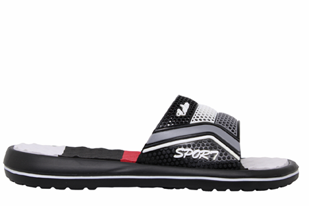 M- CALX MASAJLI EVA TERLİK - M-102 - SİYAH-GRİ