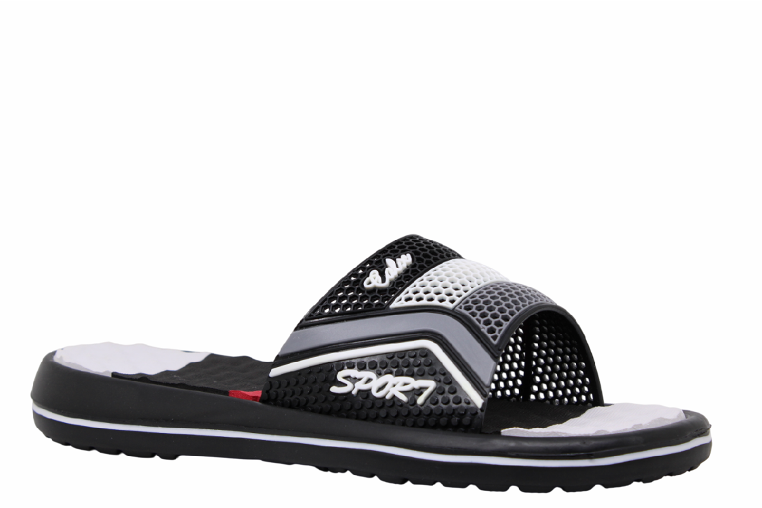 M- CALX MASAJLI EVA TERLİK - M-102 - SİYAH-GRİ