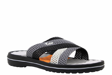 M- CALX MASAJLI EVA TERLİK - M-105 - SİYAH-GRİ