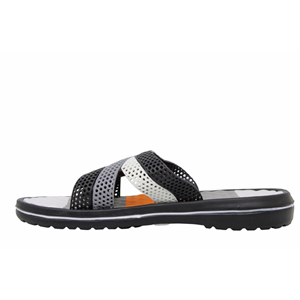 M- CALX MASAJLI EVA TERLİK - M-105 - SİYAH-GRİ