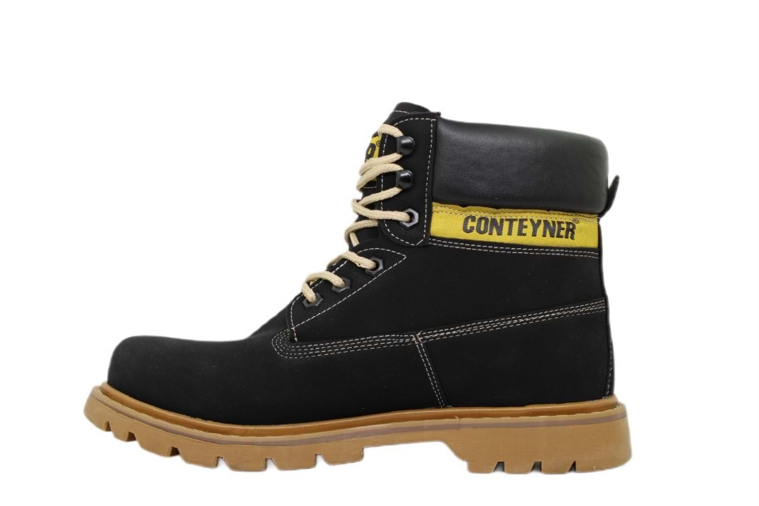 M- CONTEYNER BOT - 923-21 - NUBUK-SİYAH-KONÇ-SİYAH