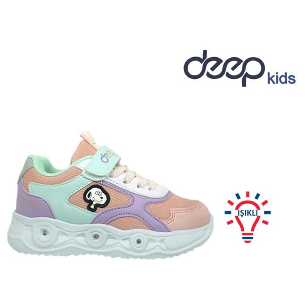 P- DEEP KİDS SPOR IŞIKLI - 1115 - CİLT / PUDRA-SU-YEŞİLİ