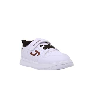 F- DEEP SPOR - 2404 - CİLT / BEYAZ-KAHVE