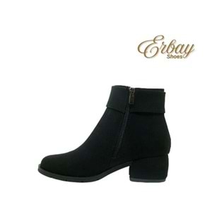 Z- ERBAY BOT KISA - 4002 - SİYAH-NUBUK
