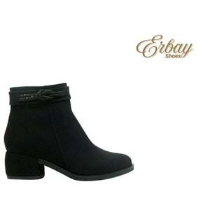 Z- ERBAY BOT KISA - 4003 - SİYAH-SİYAH-NUBUK