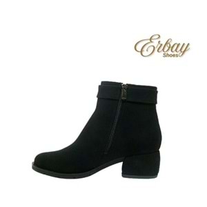 Z- ERBAY BOT KISA - 4003 - SİYAH-SİYAH-NUBUK