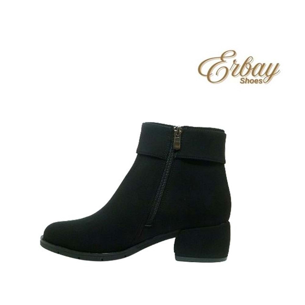 Z- ERBAY BOT KISA - 4008 - SİYAH-NUBUK