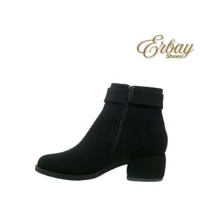 Z- ERBAY BOT KISA - 4009 - SİYAH-NUBUK