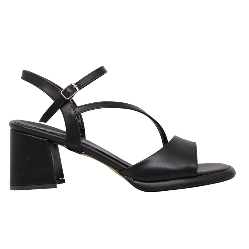 Z- ERBAY SANDALET - PLATFORM - 402 - CİLT-SİYAH - 41-42 NO