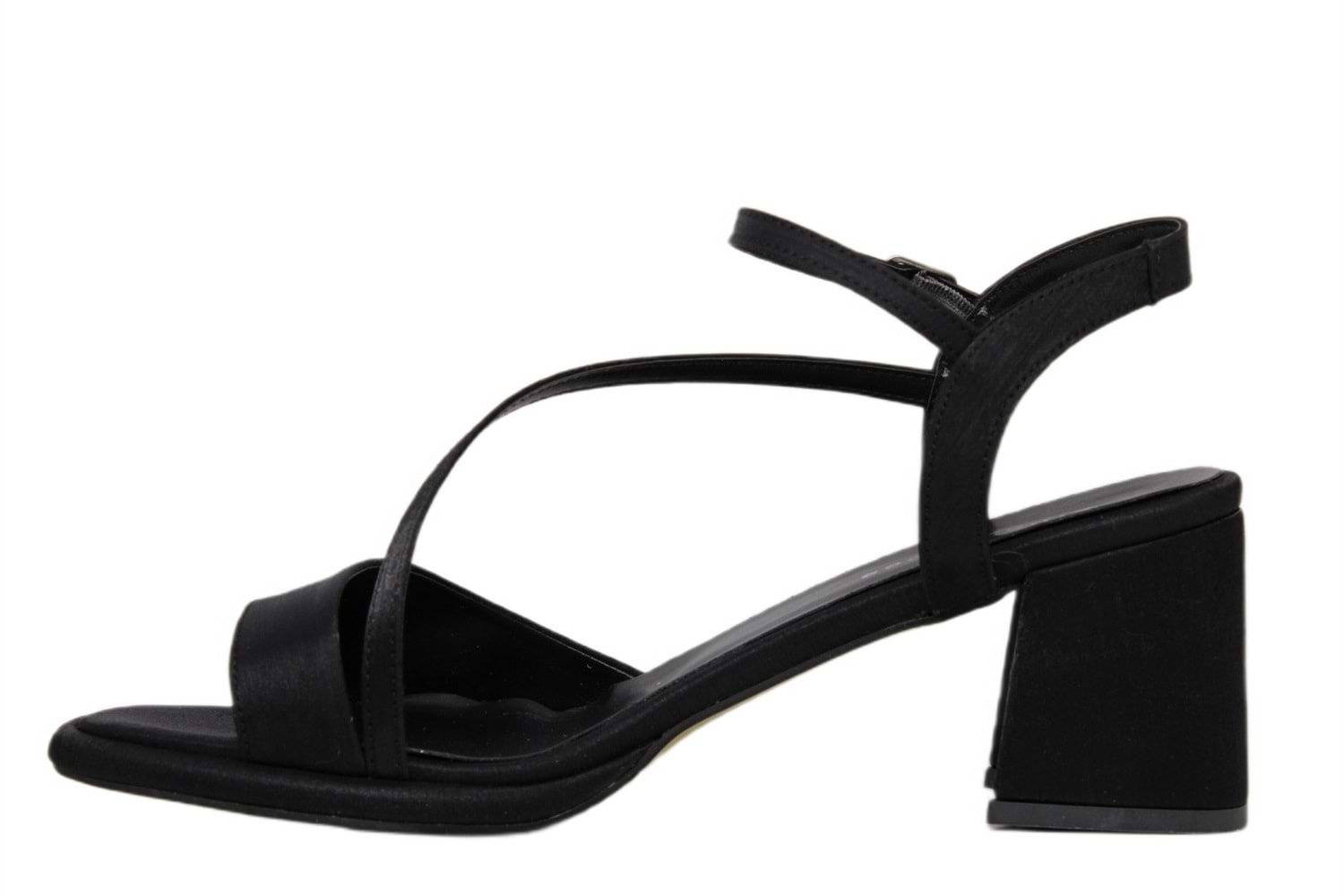 Z- ERBAY SANDALET - PLATFORM - 402 - SATEN-SİYAH - 41-42 NO