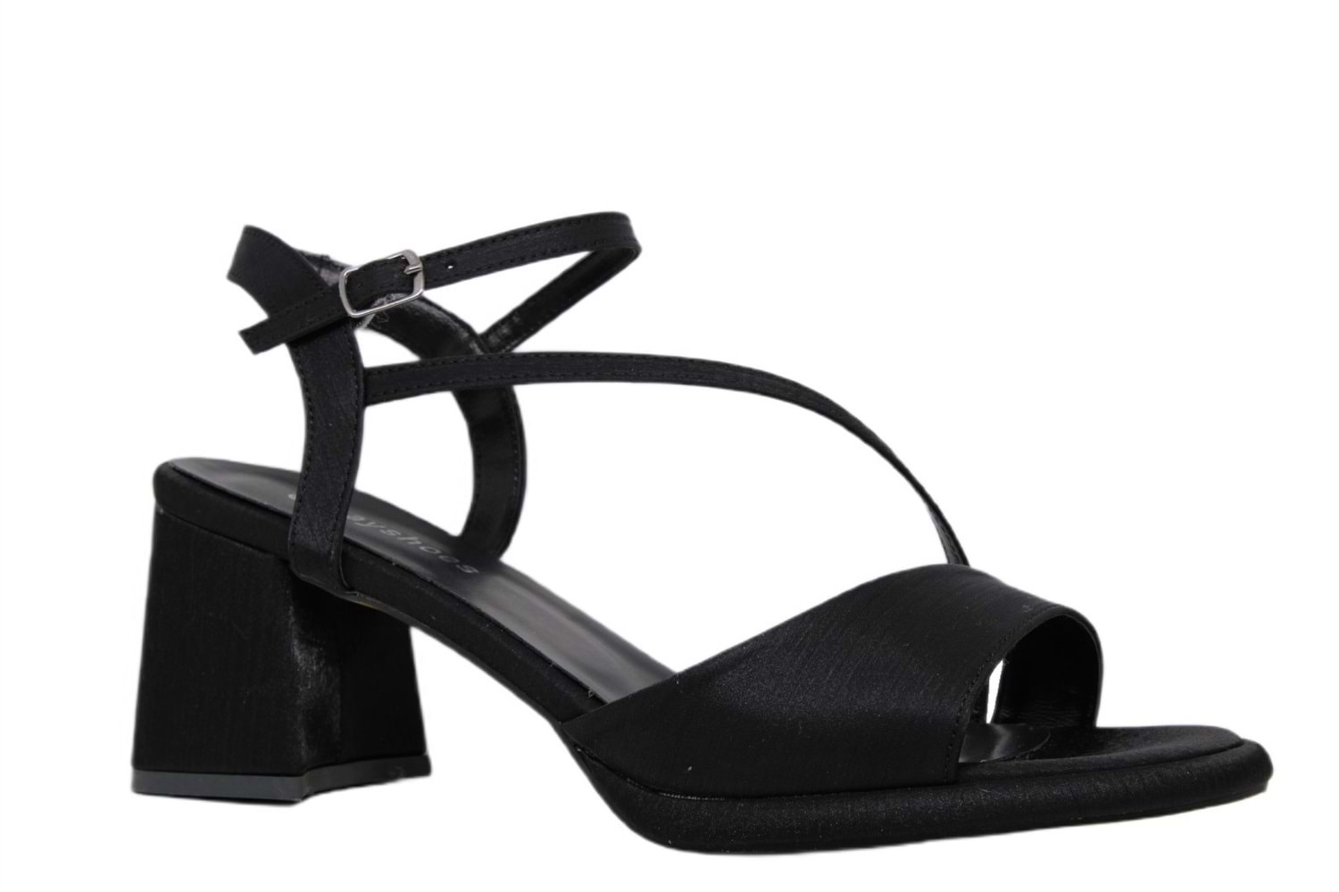 Z- ERBAY SANDALET - PLATFORM - 402 - SATEN-SİYAH - 41-42 NO