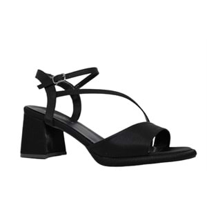 Z- ERBAY SANDALET - PLATFORM - 402 - SATEN-SİYAH - 41-42 NO