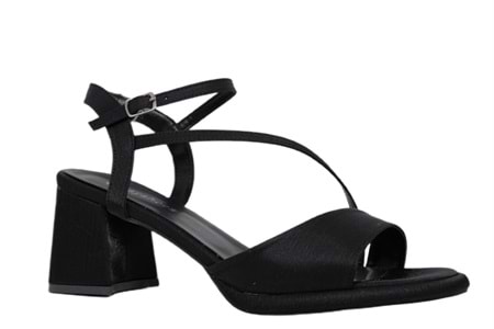 Z- ERBAY SANDALET - PLATFORM - 402 - SATEN-SİYAH - 41-42 NO