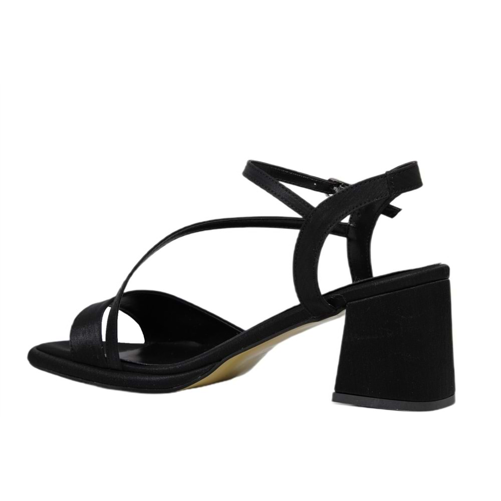 Z- ERBAY SANDALET - PLATFORM - 402 - SATEN-SİYAH - 41-42 NO