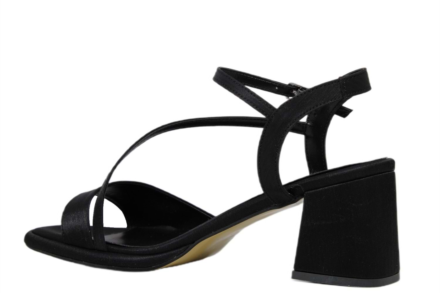 Z- ERBAY SANDALET - PLATFORM - 402 - SATEN-SİYAH - 41-42 NO