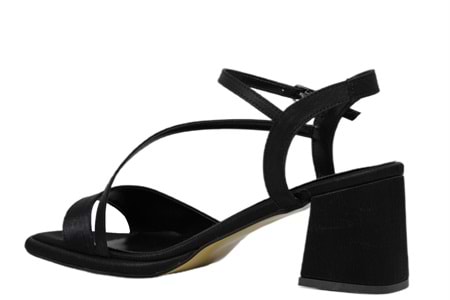 Z- ERBAY SANDALET - PLATFORM - 402 - SATEN-SİYAH - 41-42 NO