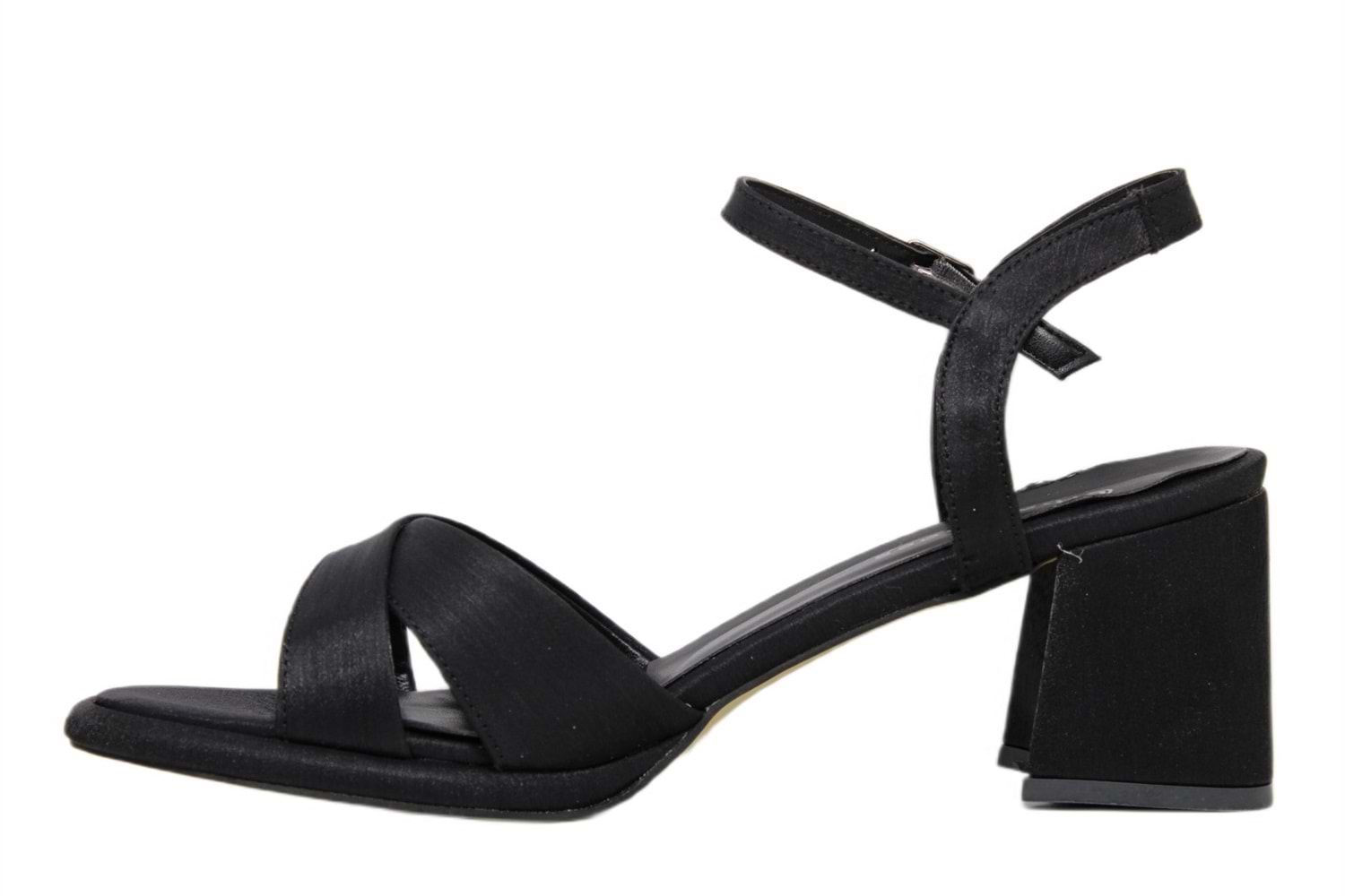 Z- ERBAY SANDALET - PLATFORM - 405 - SATEN-SİYAH - 41-42 NO