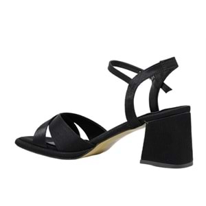 Z- ERBAY SANDALET - PLATFORM - 405 - SATEN-SİYAH - 41-42 NO