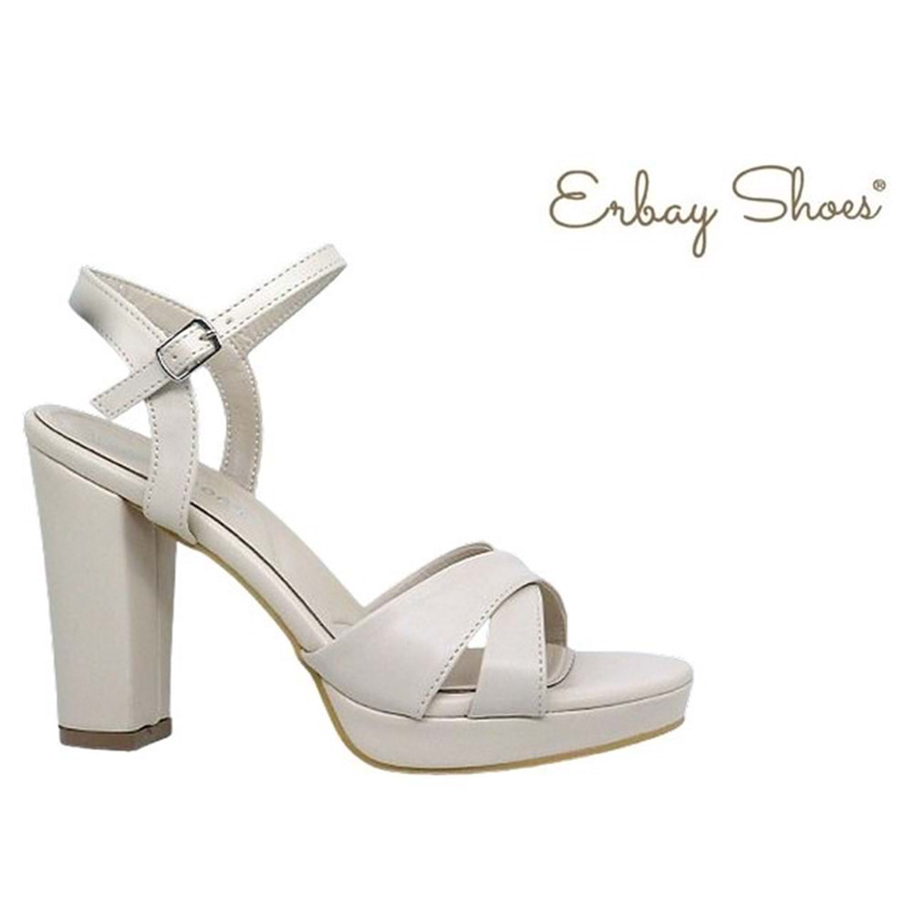 Z- ERBAY SANDALET - PLATFORM - 308 - CİLT-BEJ