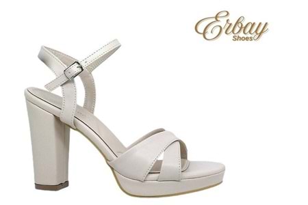 Z- ERBAY SANDALET - PLATFORM - 308 - CİLT-BEJ