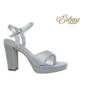 Z- ERBAY SANDALET - PLATFORM - 308 - SATEN-GRİ