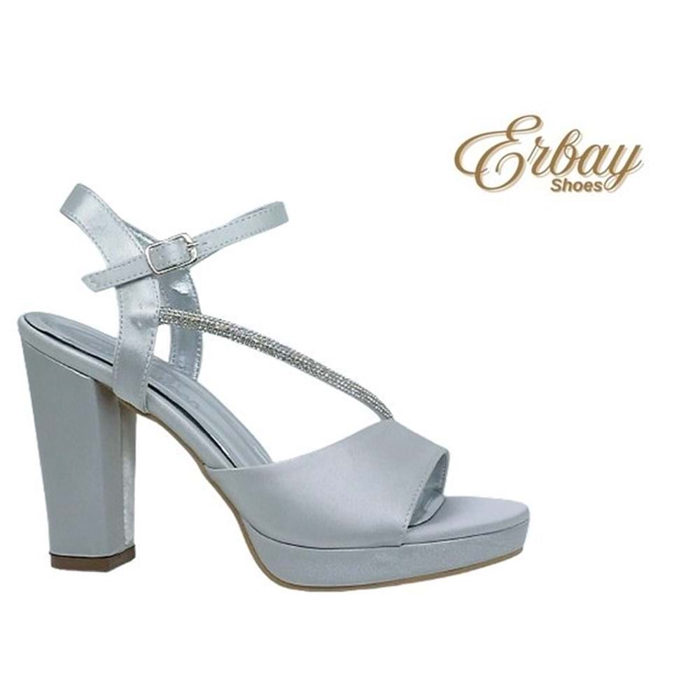 Z- ERBAY SANDALET - PLATFORM - 341 - SATEN-GRİ