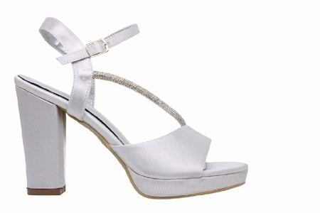 Z- ERBAY SANDALET - PLATFORM - 341 - SATEN-GRİ