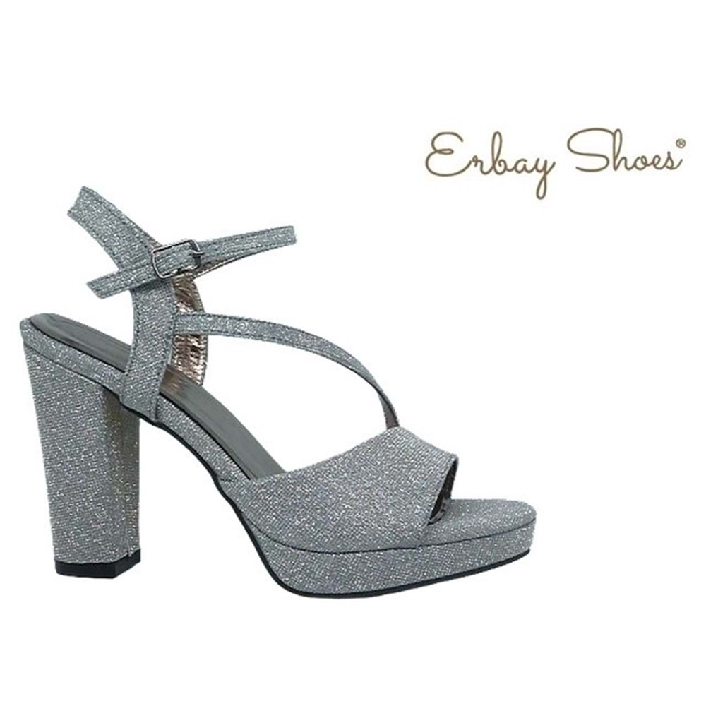 Z- ERBAY SANDALET - PLATFORM - 342 - SİMLİ-PLATİN