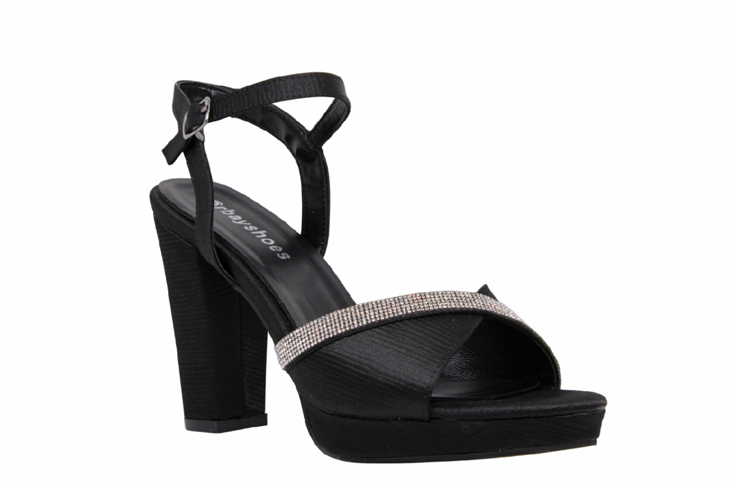 Z- ERBAY SANDALET - PLATFORM - 363 - SATEN-SİYAH