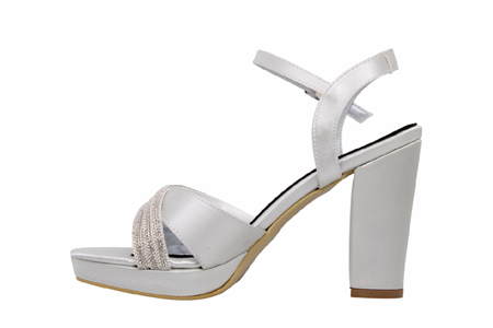 Z- ERBAY SANDALET - PLATFORM - 383 - SATEN-GRİ