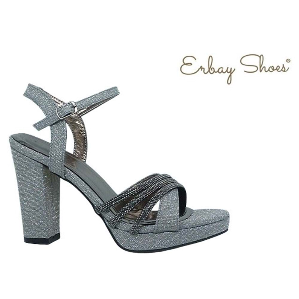 Z- ERBAY SANDALET - PLATFORM - 383 - SİMLİ-PLATİN