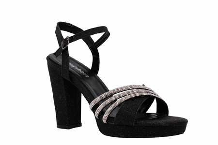 Z- ERBAY SANDALET - PLATFORM - 383 - SİMLİ-SİYAH