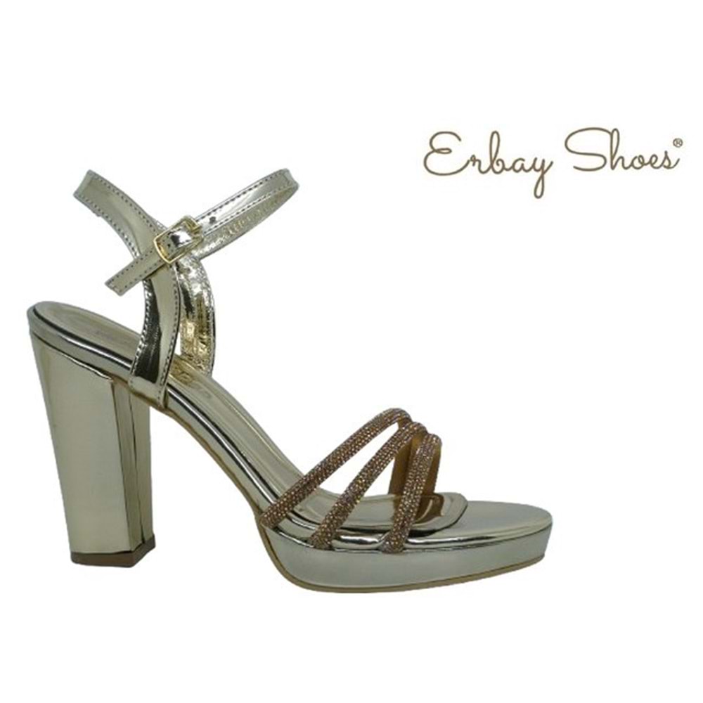 Z- ERBAY SANDALET - PLATFORM - 384 - CİLT-ALTIN