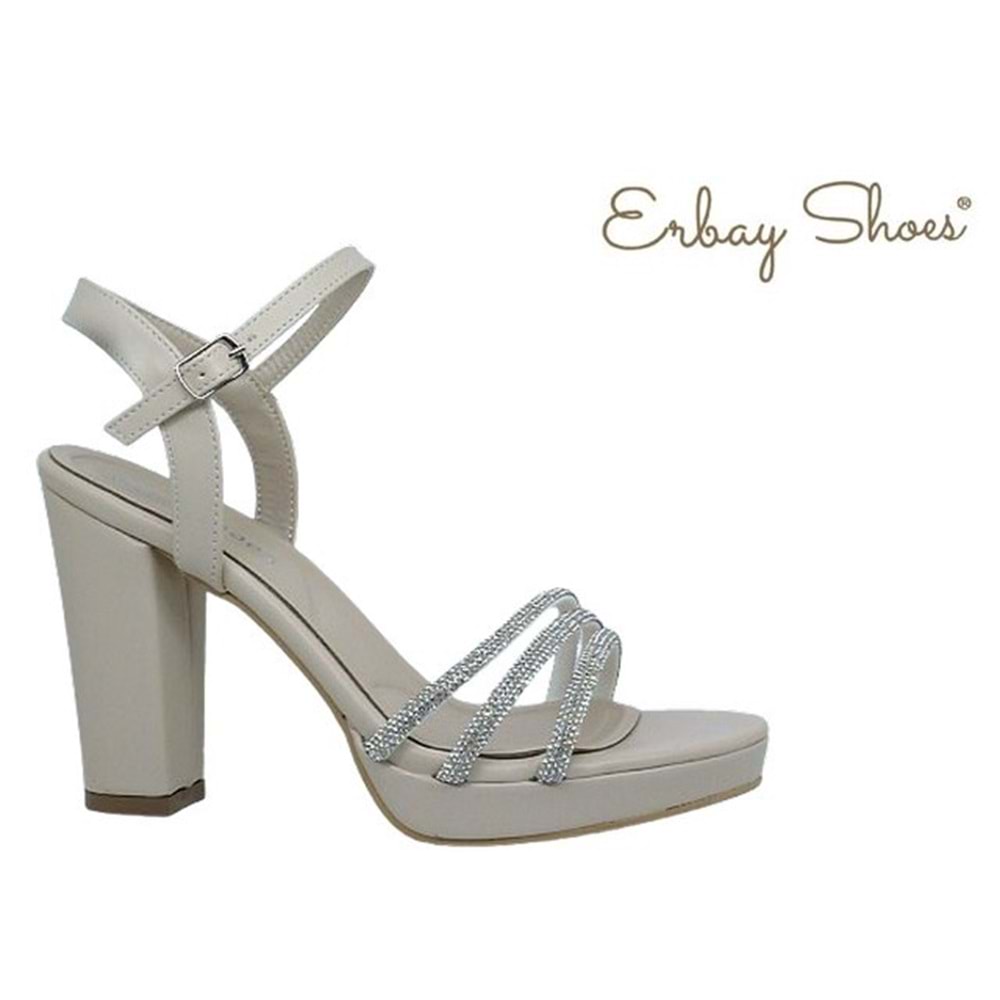 Z- ERBAY SANDALET - PLATFORM - 384 - CİLT-BEJ