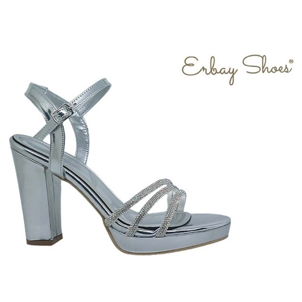Z- ERBAY SANDALET - PLATFORM - 384 - CİLT-GÜMÜŞ