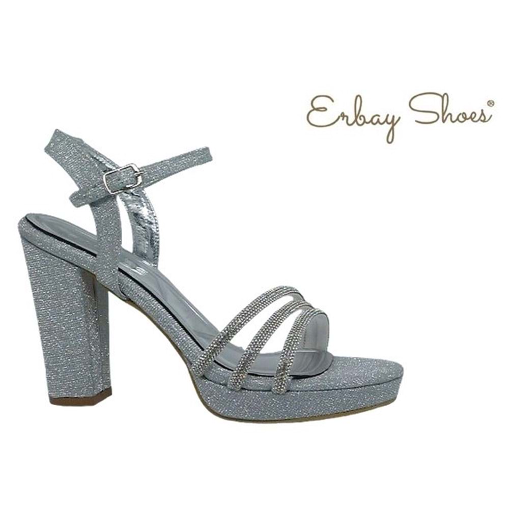 Z- ERBAY SANDALET - PLATFORM - 384 - SİMLİ-GÜMÜŞ