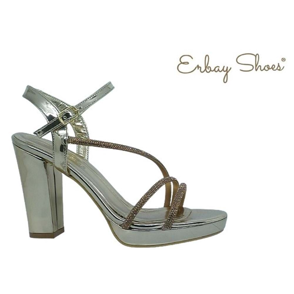 Z- ERBAY SANDALET - PLATFORM - 388 - CİLT-ALTIN