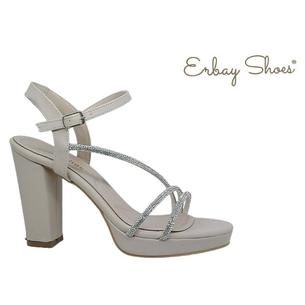 Z- ERBAY SANDALET - PLATFORM - 388 - CİLT-BEJ