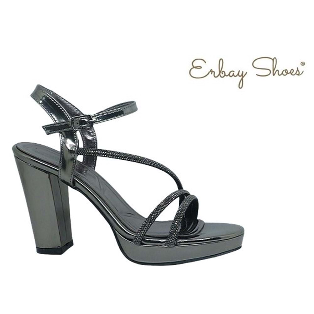 Z- ERBAY SANDALET - PLATFORM - 388 - CİLT-PLATİN