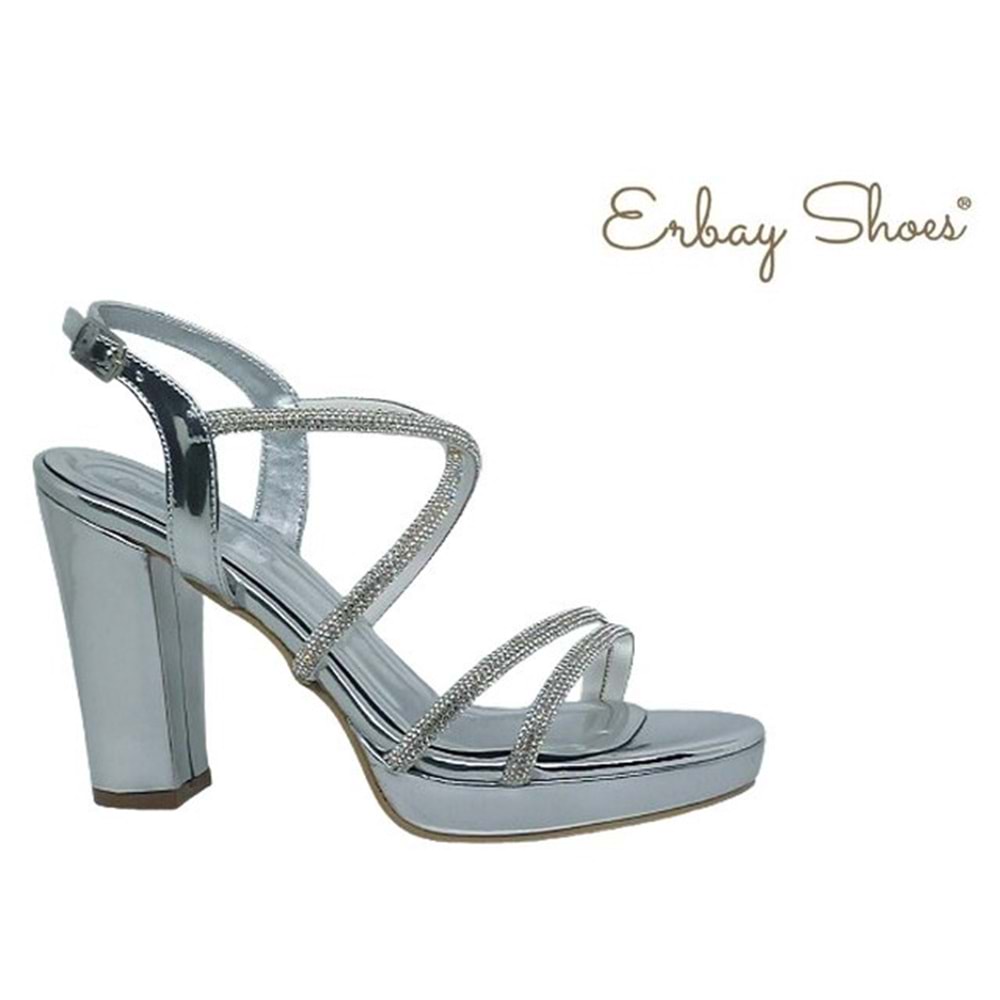 Z- ERBAY SANDALET - PLATFORM - 392 - CİLT-GÜMÜŞ