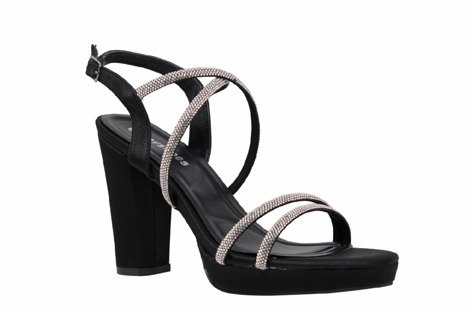 Z- ERBAY SANDALET - PLATFORM - 392 - SATEN-SİYAH