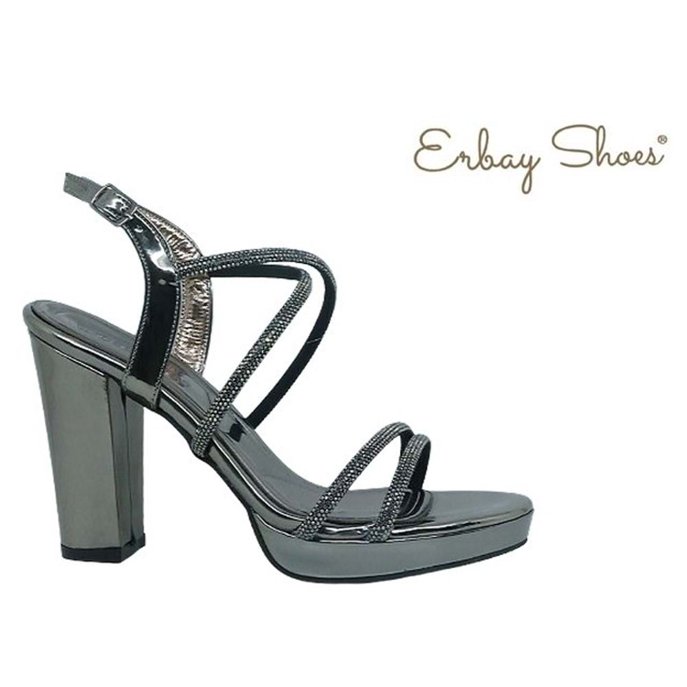 Z- ERBAY SANDALET - PLATFORM - 393 - CİLT-PLATİN