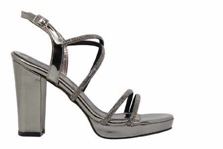 Z- ERBAY SANDALET - PLATFORM - 393 - CİLT-PLATİN