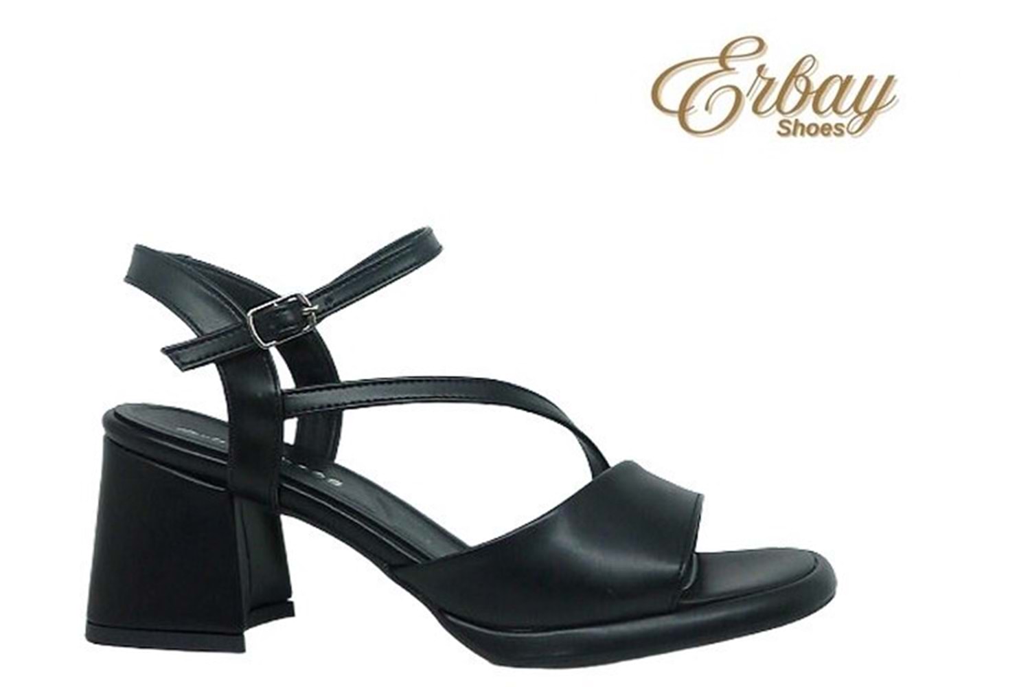Z- ERBAY SANDALET - PLATFORM - 402 - CİLT-SİYAH