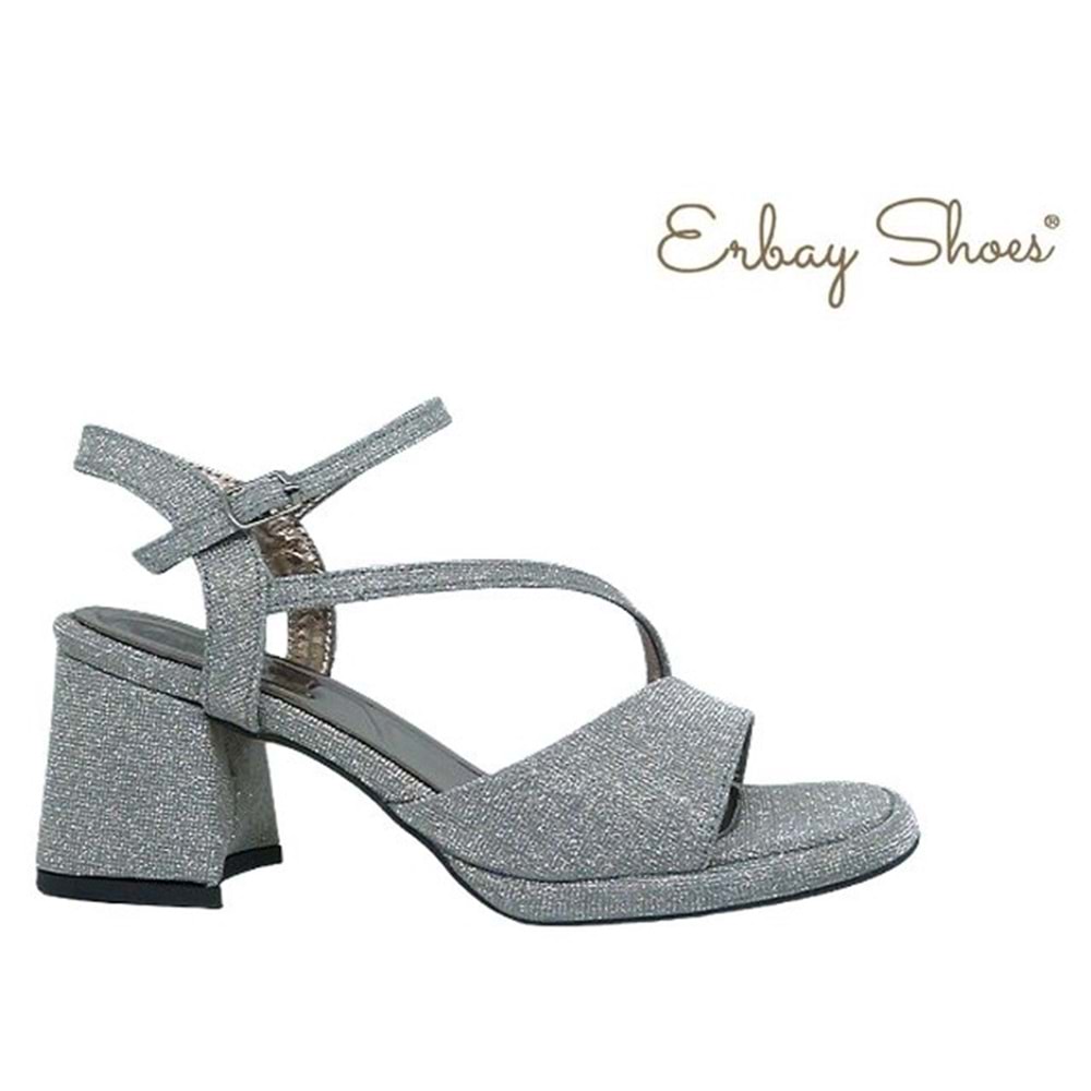 Z- ERBAY SANDALET - PLATFORM - 402 - SİMLİ-PLATİN