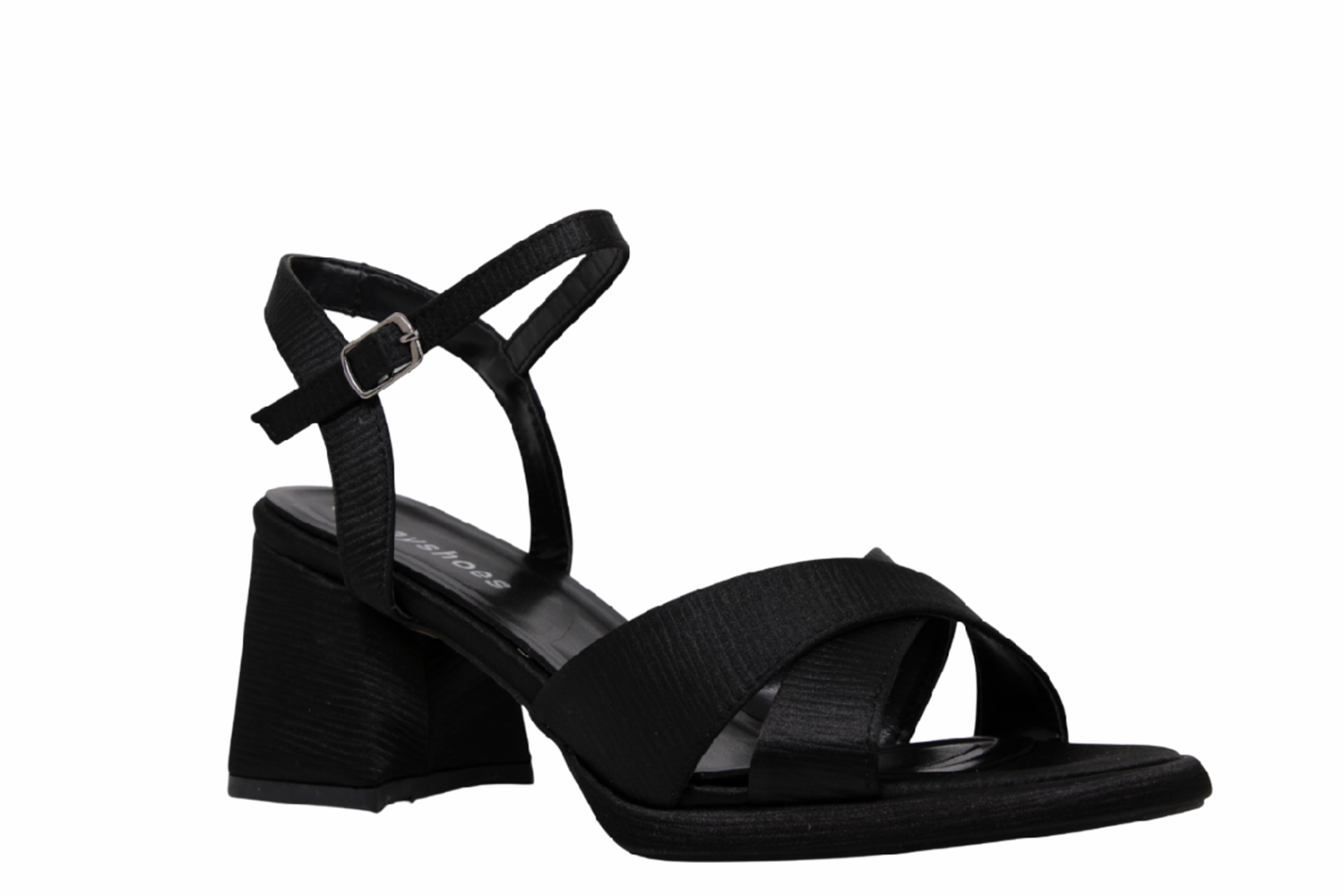 Z- ERBAY SANDALET - PLATFORM - 405 - SATEN-SİYAH-KIRIK