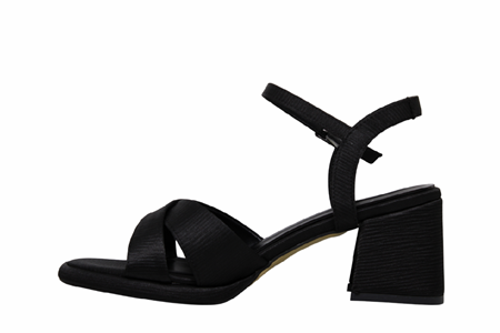 Z- ERBAY SANDALET - PLATFORM - 405 - SATEN-SİYAH-KIRIK