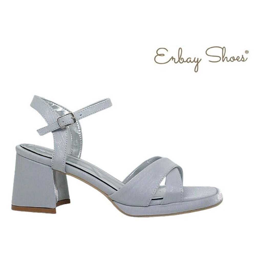 Z- ERBAY SANDALET - PLATFORM - 405 - SATEN-GRİ