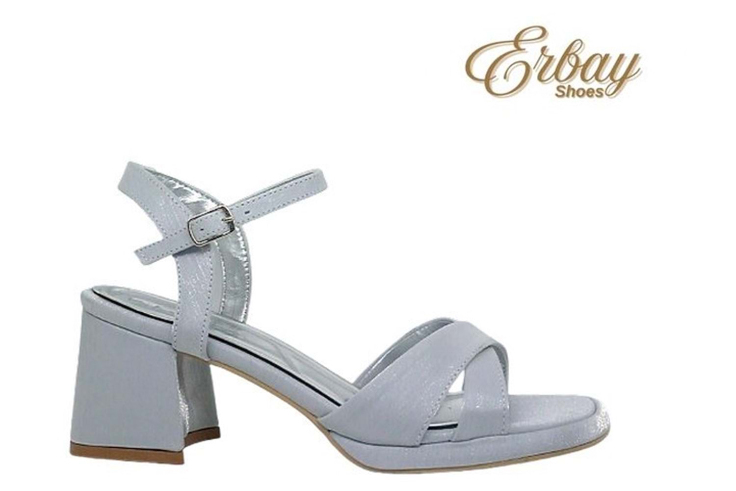 Z- ERBAY SANDALET - PLATFORM - 405 - SATEN-GRİ