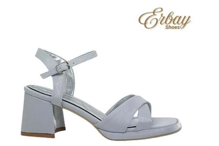 Z- ERBAY SANDALET - PLATFORM - 405 - SATEN-GRİ